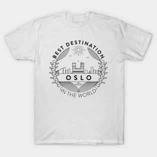 Oslo Minimal Badge Design T-Shirt